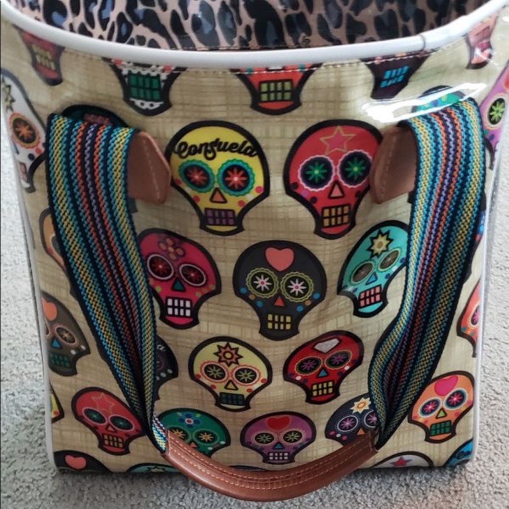 Consuela sugar skull tote purse